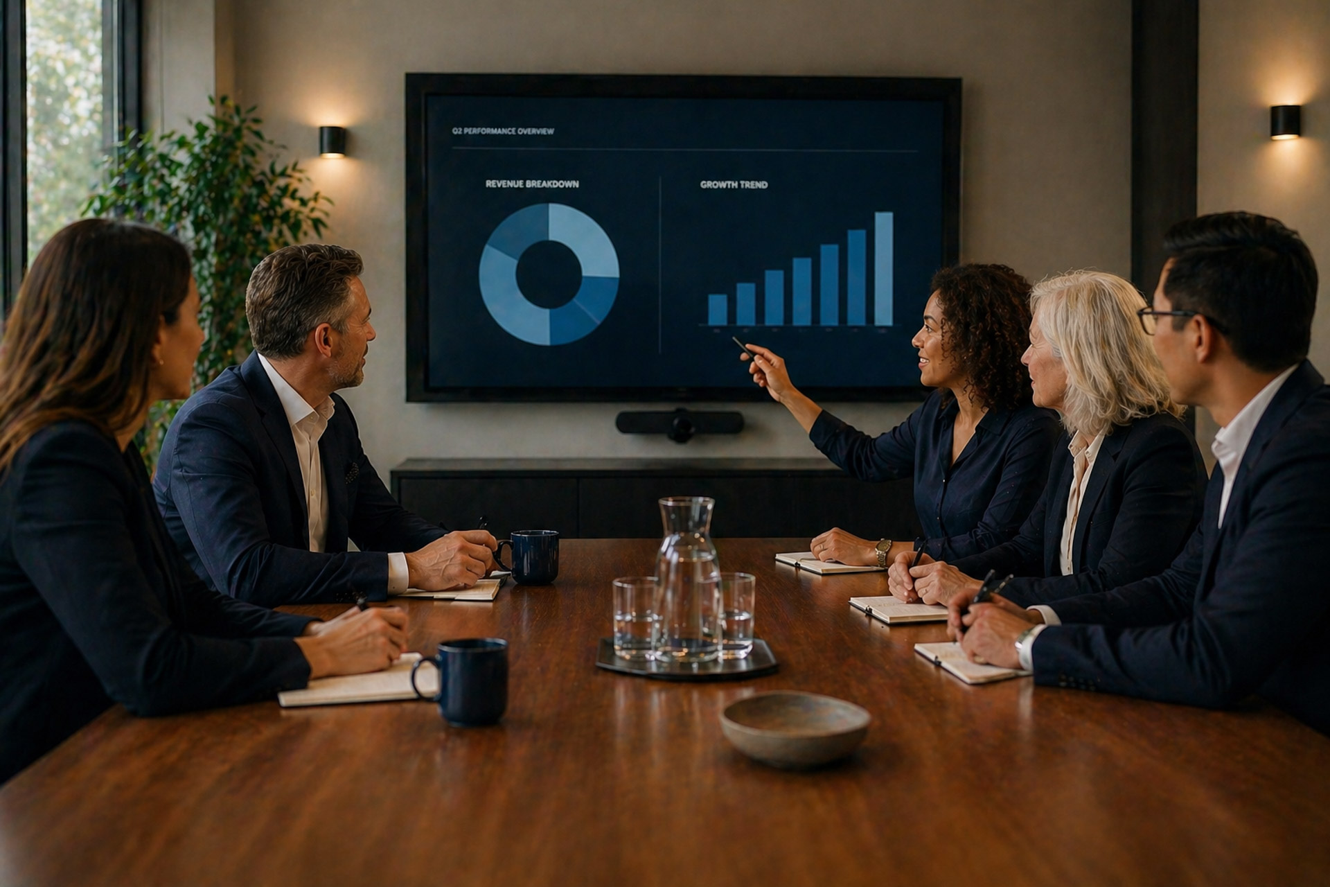 Business Meeting mit KI-Transformation