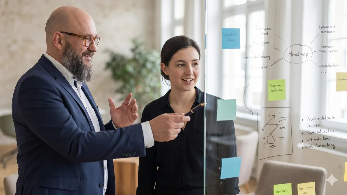 Business Meeting mit KI-Transformation